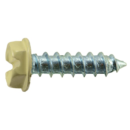 Midwest Fastener Sheet Metal Screw, #10 x 3/4 in, Painted Steel Hex Head Slotted Drive, 30 PK 38011